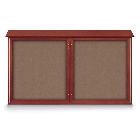 United Visual Products Open Faced Traditional Rounded Corkboard UV646ARC-GOLD-DBURGU